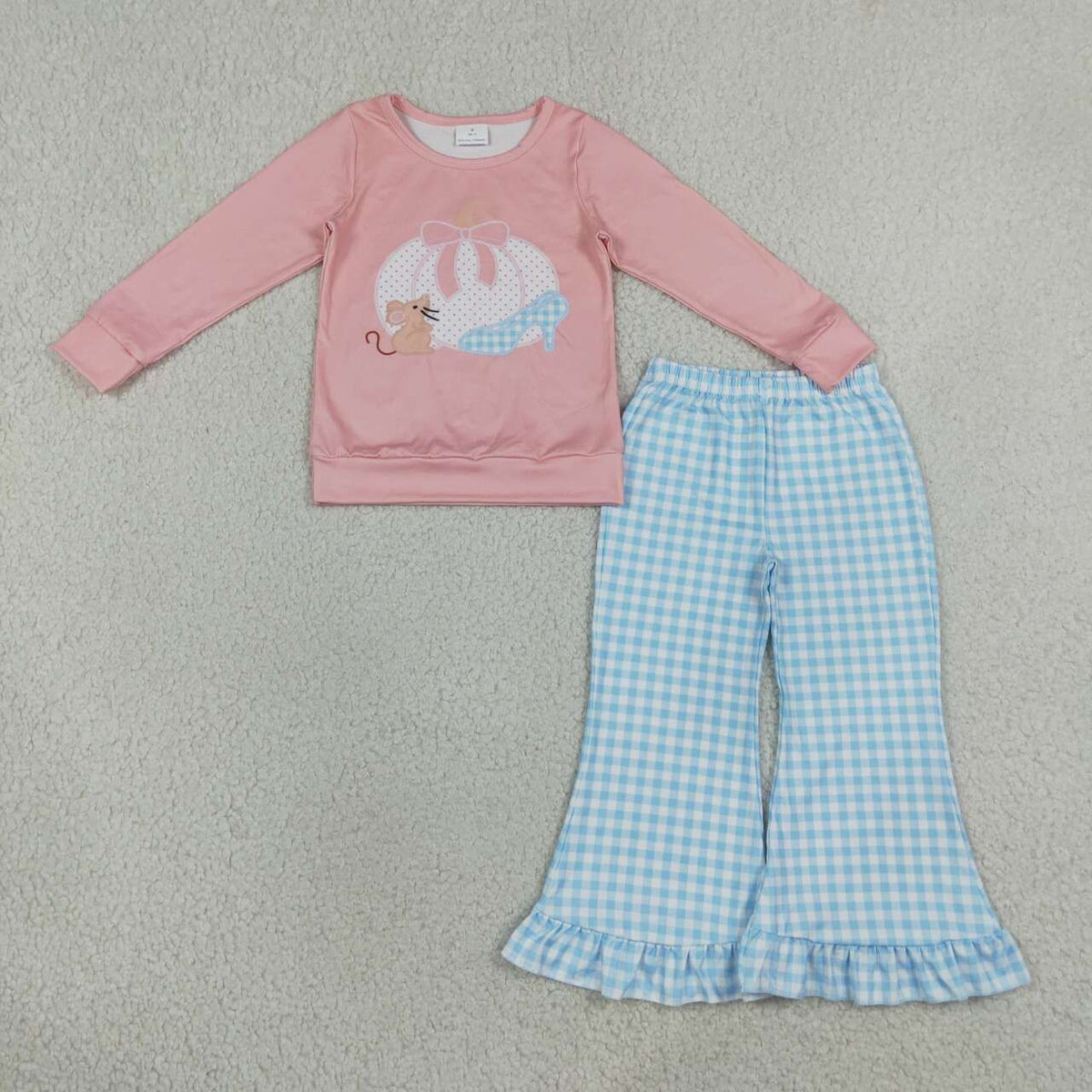 Long sleeve fall pumpkins top matching pants girls wholesale factory price outfit