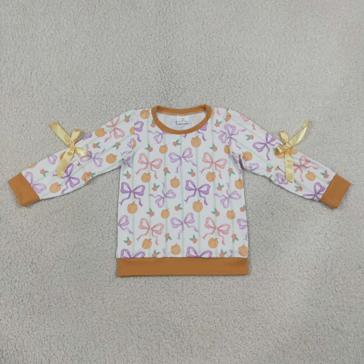 Fall pumpkin kids girl long sleeve top