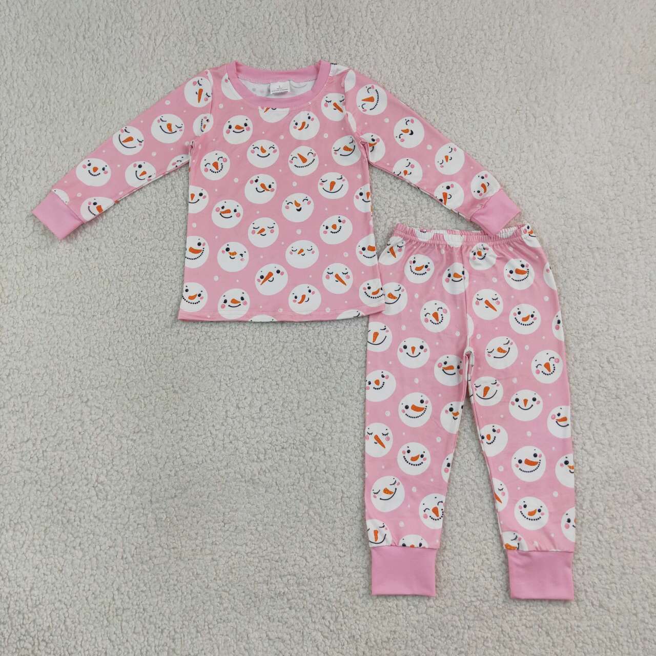 Long sleeve Christmas snowman top matching pants girl wholesale factory price outfit