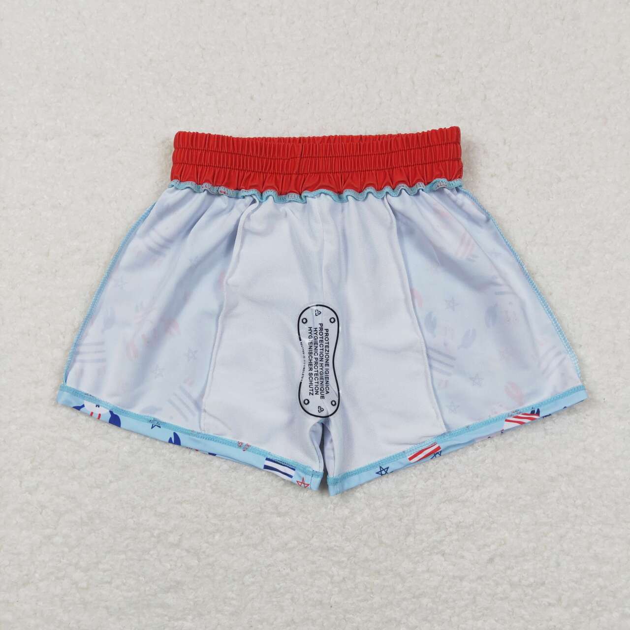 Boys july 4th crab swim trunks