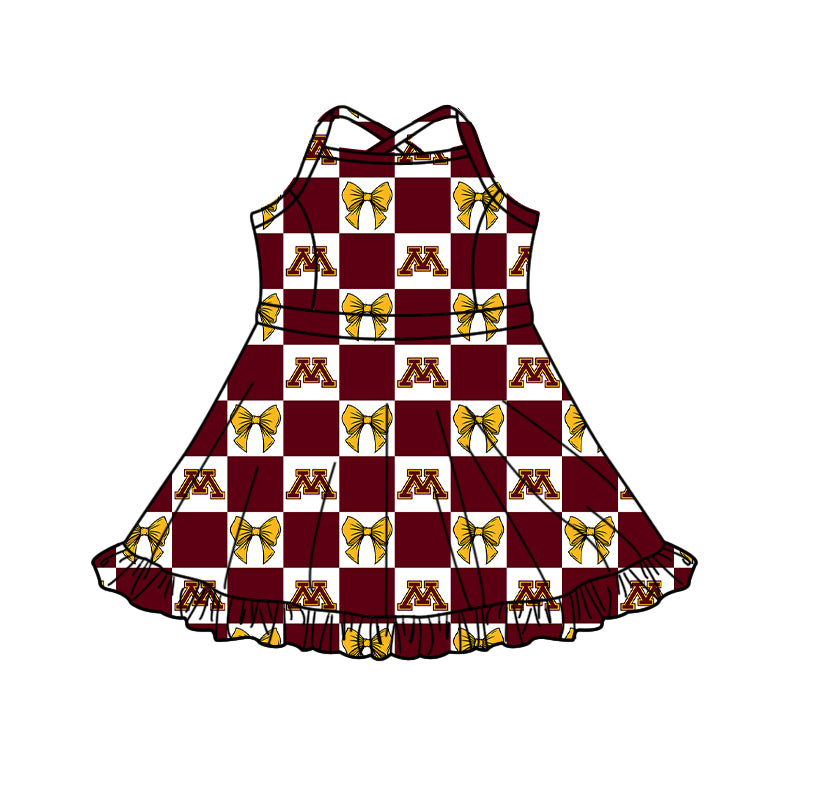 Toddle girls wholesale custom team design yoga dress