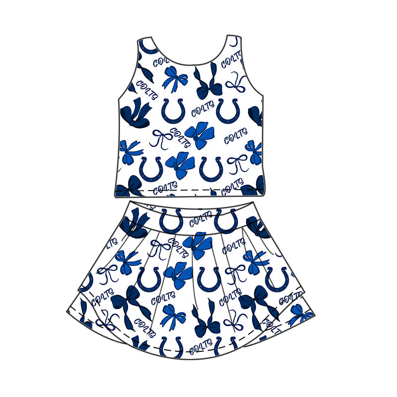 Toddle girls wholesale custom magic design skirt set