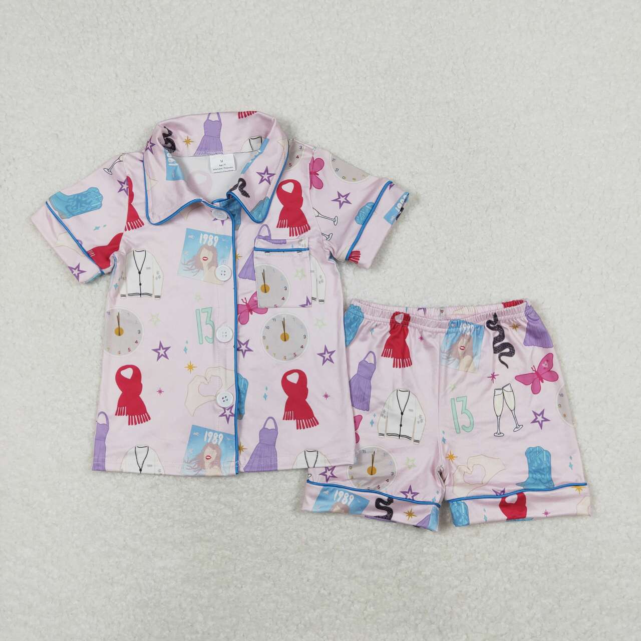 Country music singer short sleeve pajama set