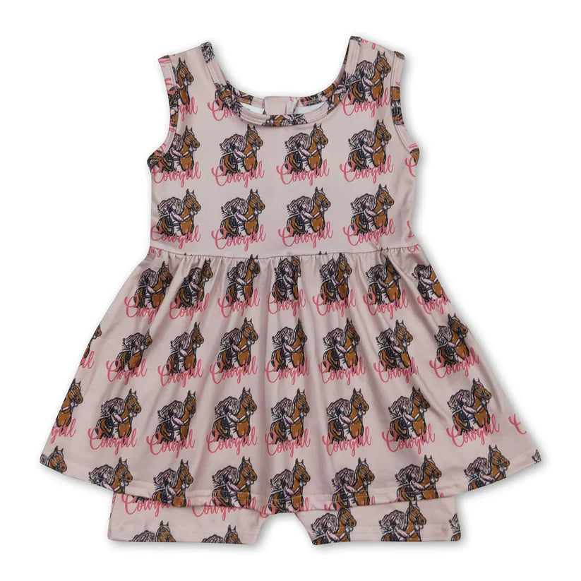 Leopard print toddle girls summer romper