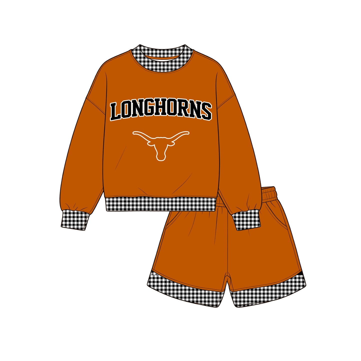 Toddle kids girls custom design long sleeve outfit