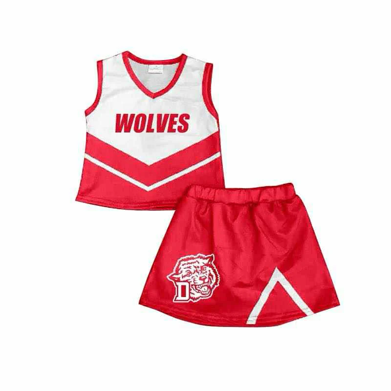 toddle girls cheer team skirt set