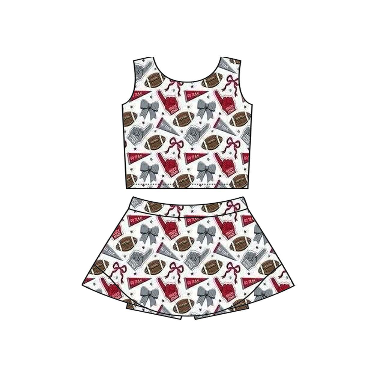 baby girls cheer skirt outfit add liner shorts