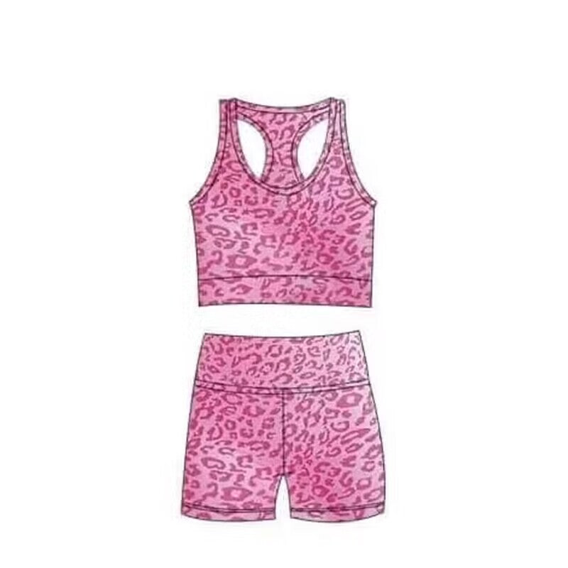 baby girls pink cheetah summer outfit