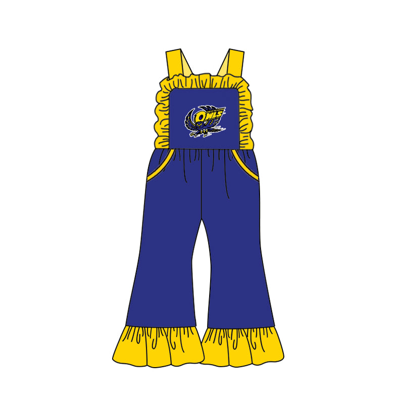 baby girls custom team summer jumpsuit