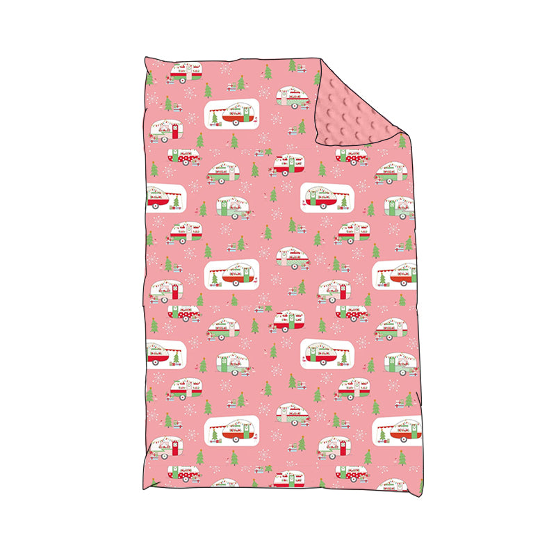 infant baby girls christmas fleece blanket