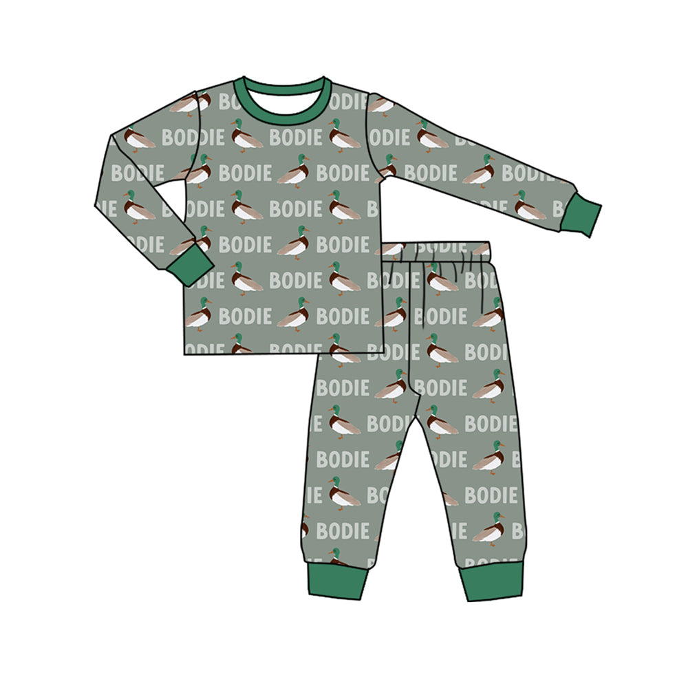 infant baby long sleeve mallard duck outfit
