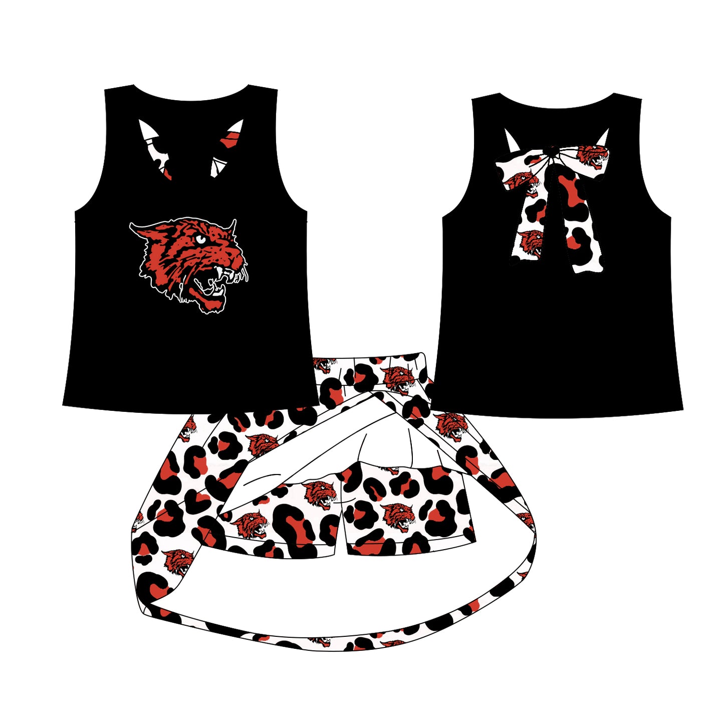 Baby girls custom team cheer outfit add shorts