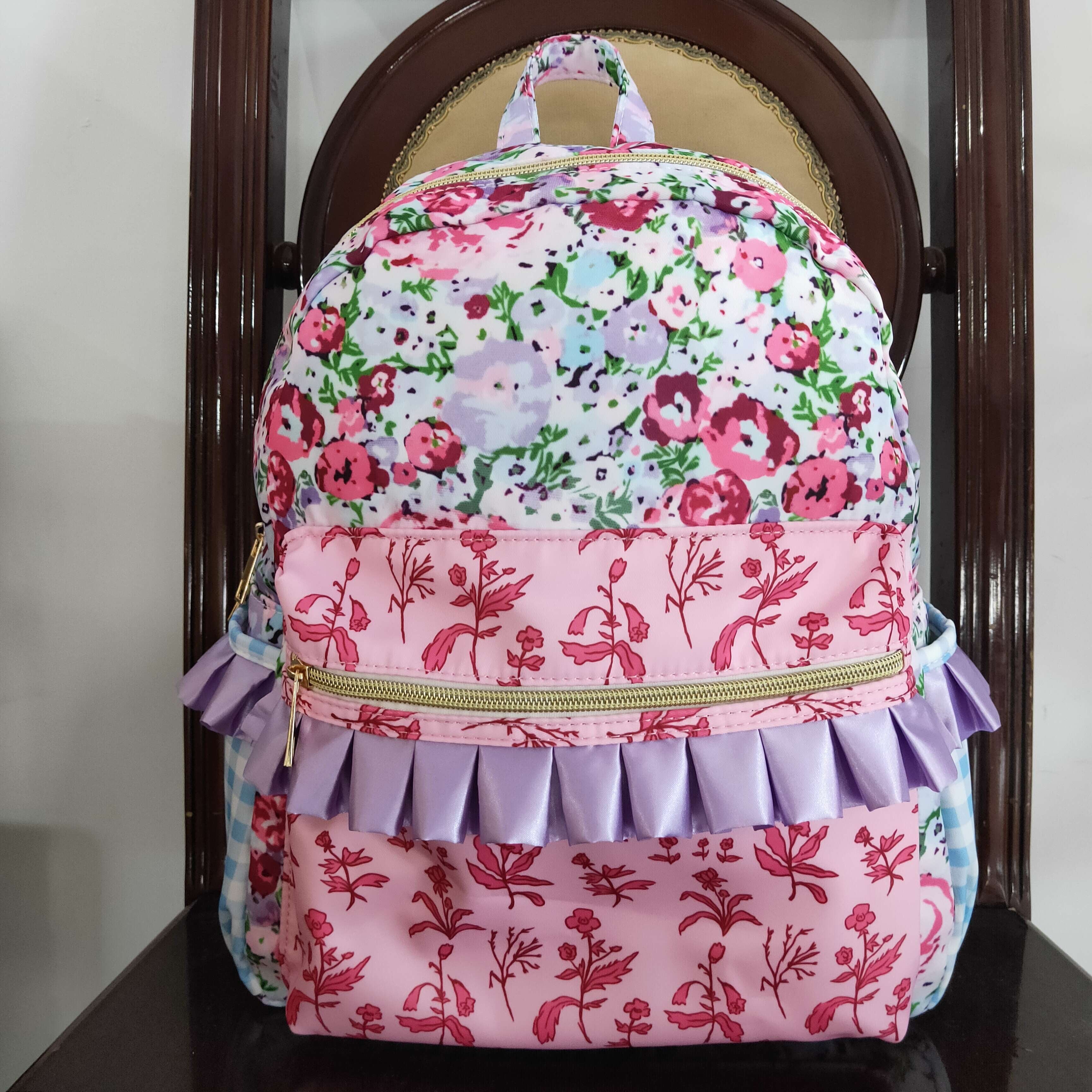 Personalized Floral Backpack Girls Mini Bag School Bag personalized-floral-backpack-girls-mini-bag-school-bag
