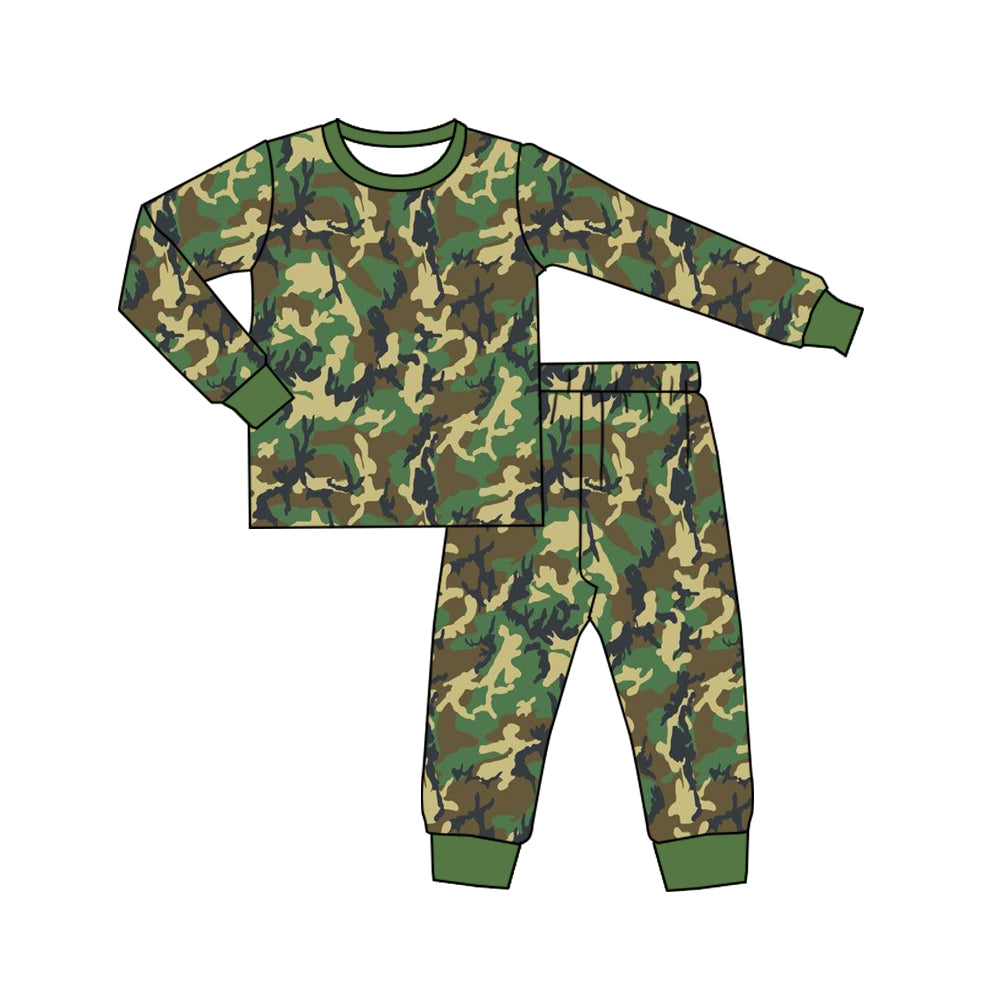 baby boy green camo long sleeve clothes