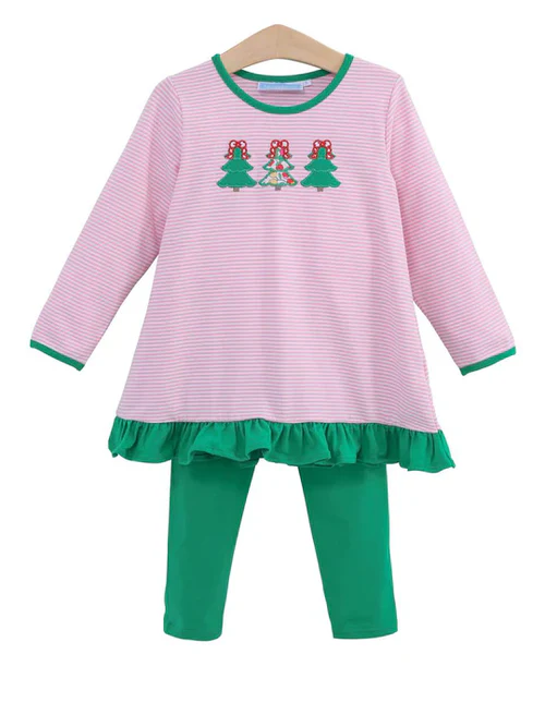 Christmas tree baby girls long sleeve fall winter clothes