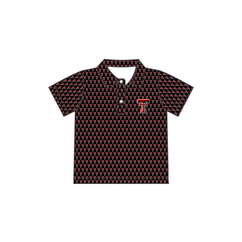 baby boy short sleeve team button shirt