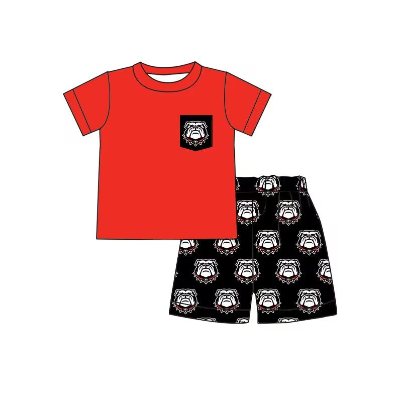 infant baby boy colleague team dog outfit