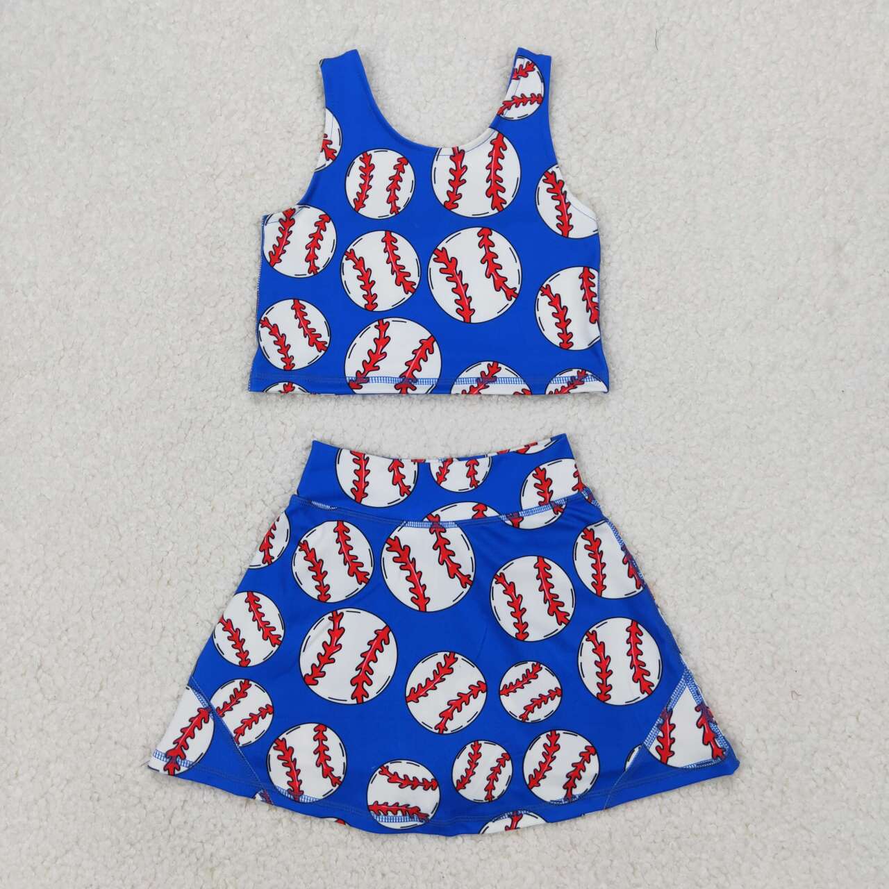 Baby girls baseball active wear athletic summer yoga skirt outfit