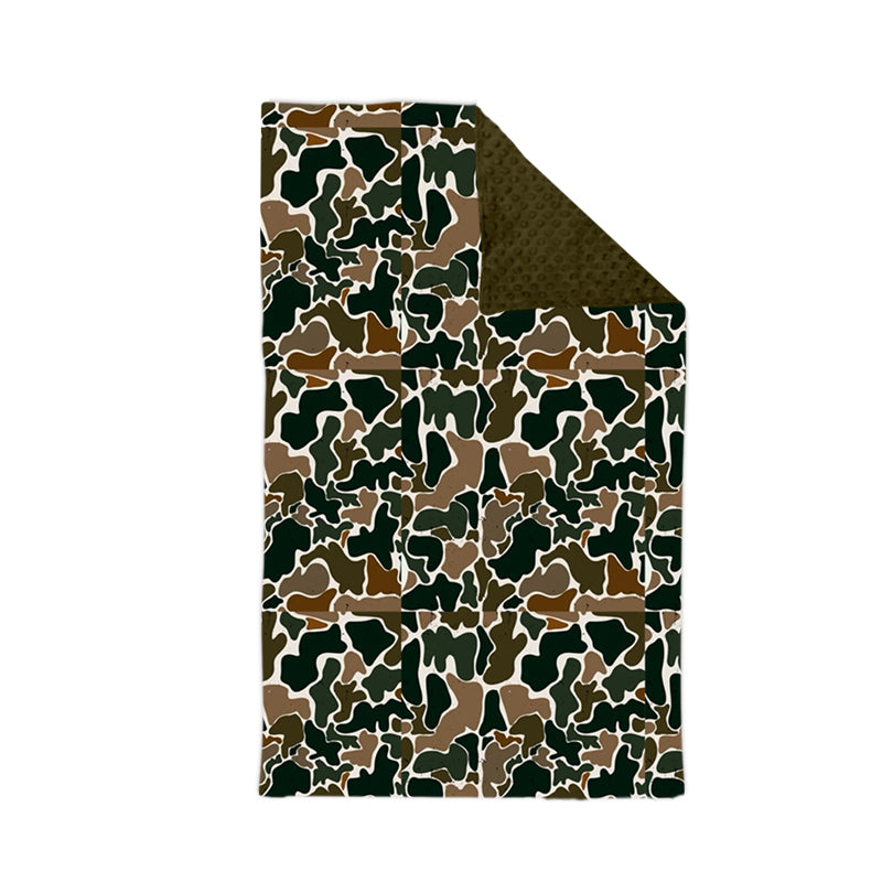 newborn kids baby girls wholesale green brown camo fleece blanket