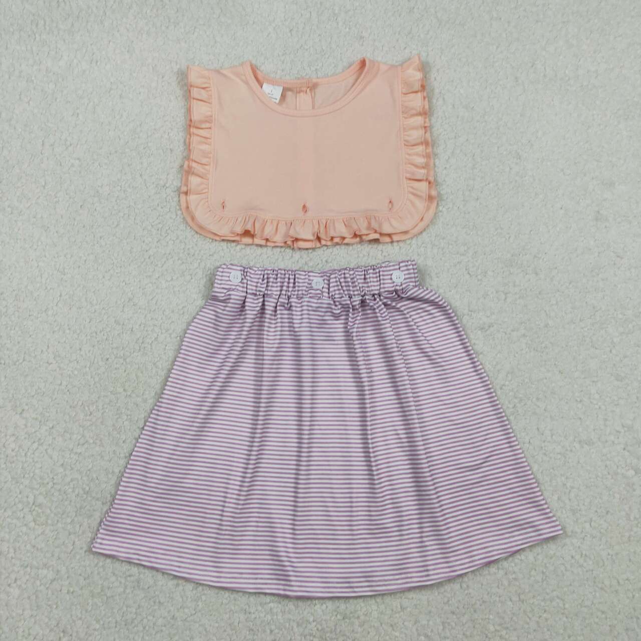 Lavender stripes design toddle girls dress
