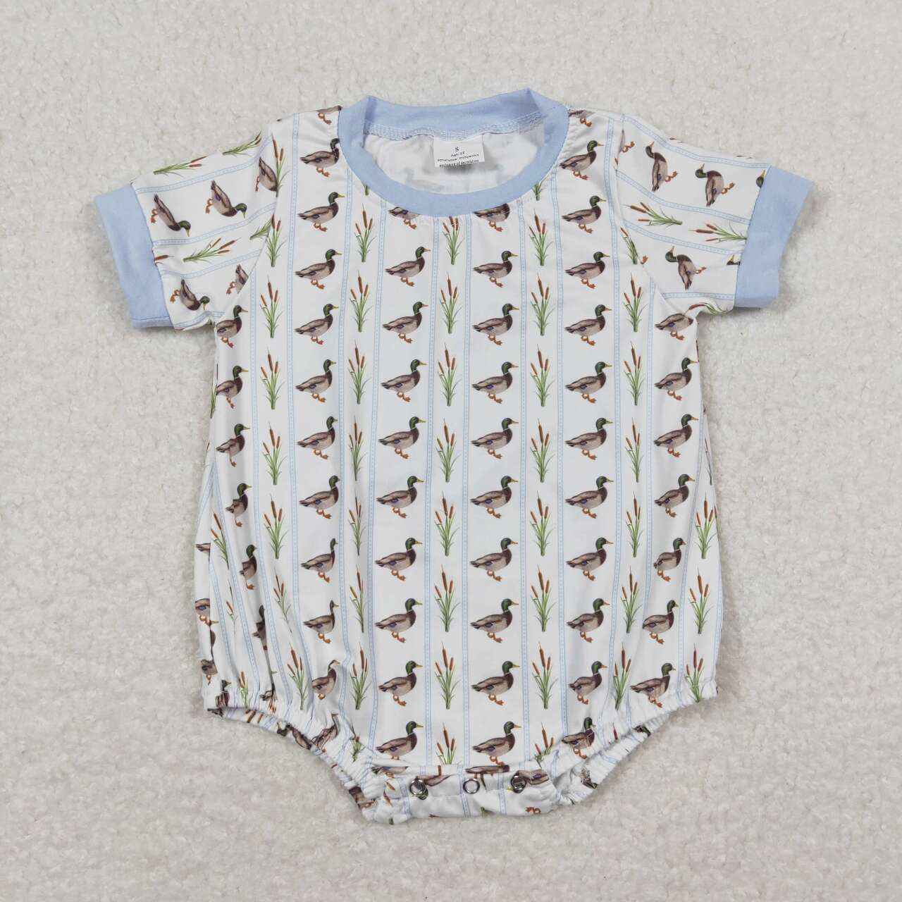 mallard duck short sleeve romper