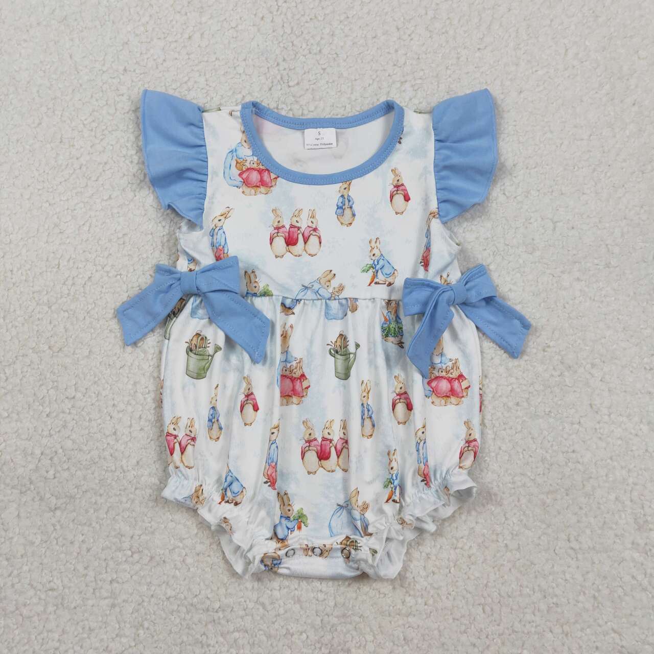 Easter bunny baby girls romper
