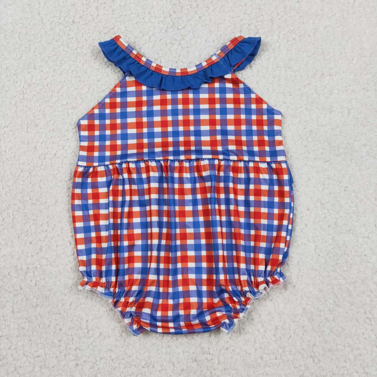 Embroidery Farm animal design baby girls romper