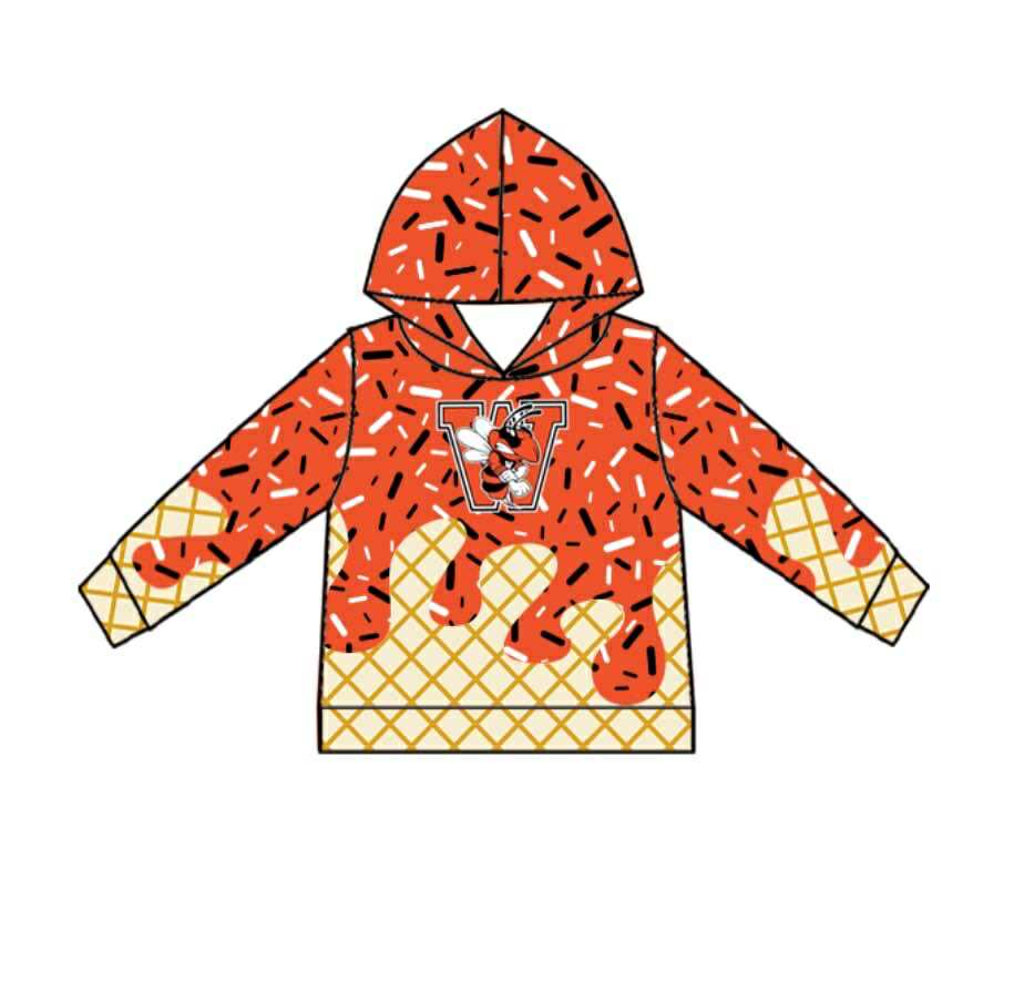 Kids boy long sleeve hoodie top