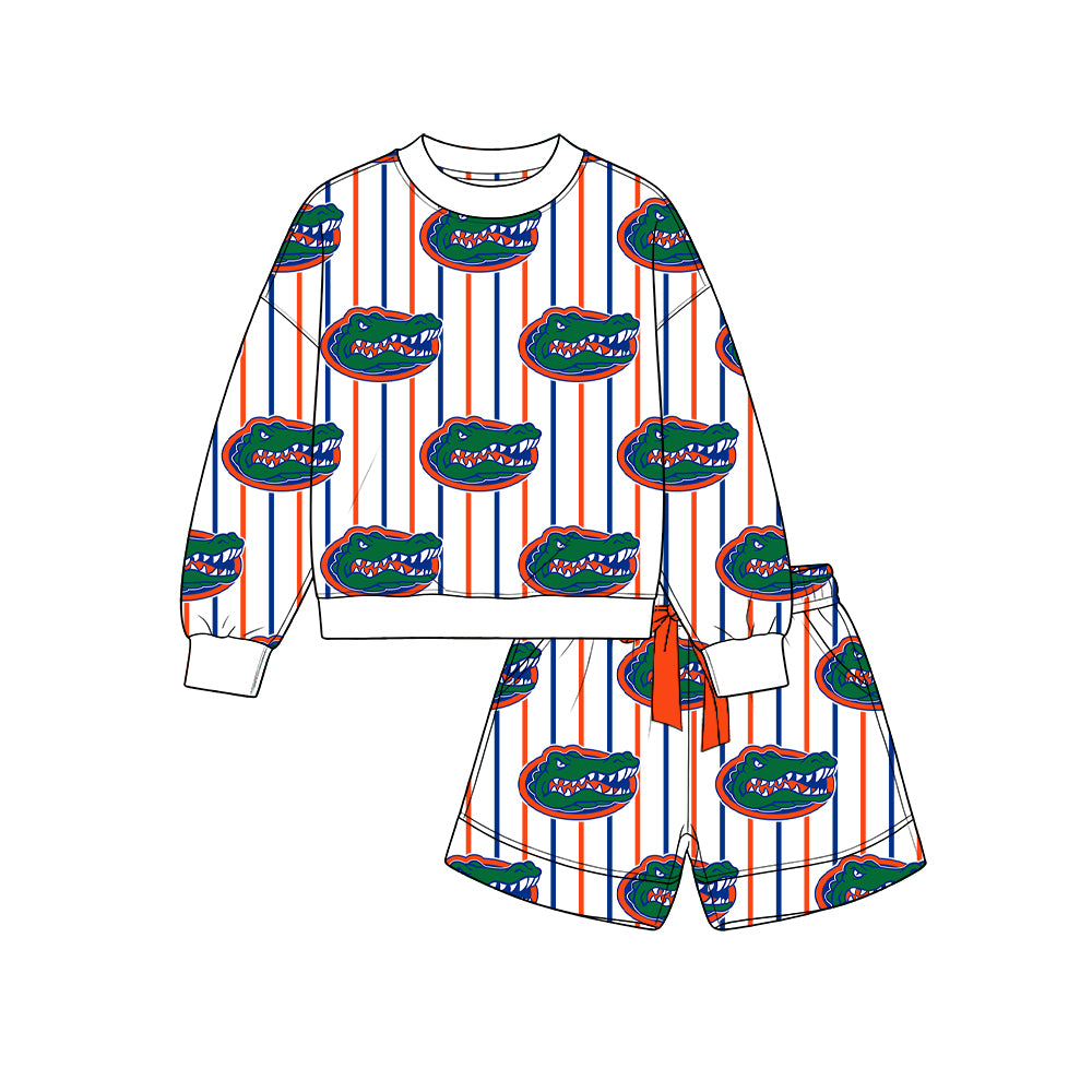 Custom team top matching shorts girl summer outfit wholesale factory price