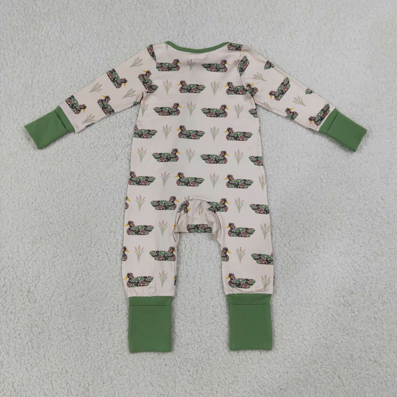 Toddle baby boy long sleeve camo duck design romper