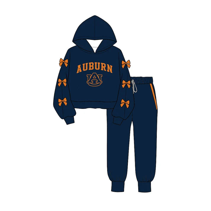 Toddle kids custom auburn team design boy long sleeve clothes wholesale price