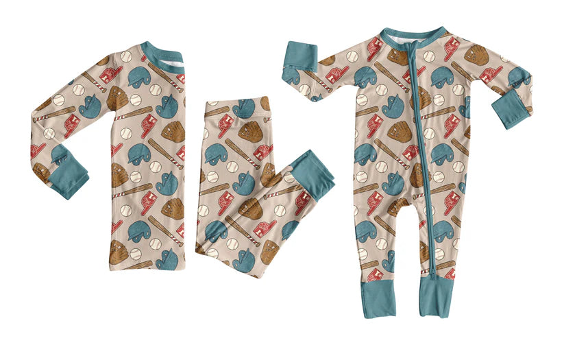 Toddle kids baseball design matching outfit