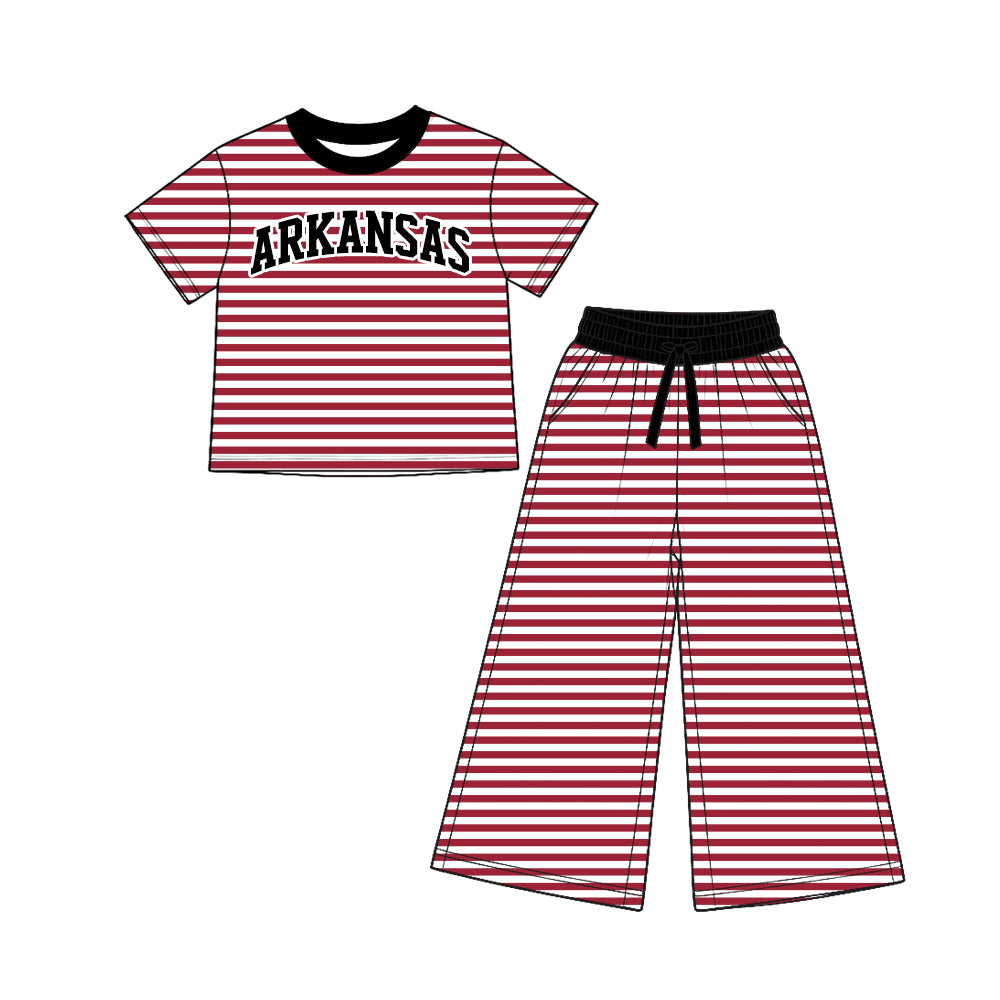Kids long sleeve custom Arkansas team casual wear outfit wholesal factory price