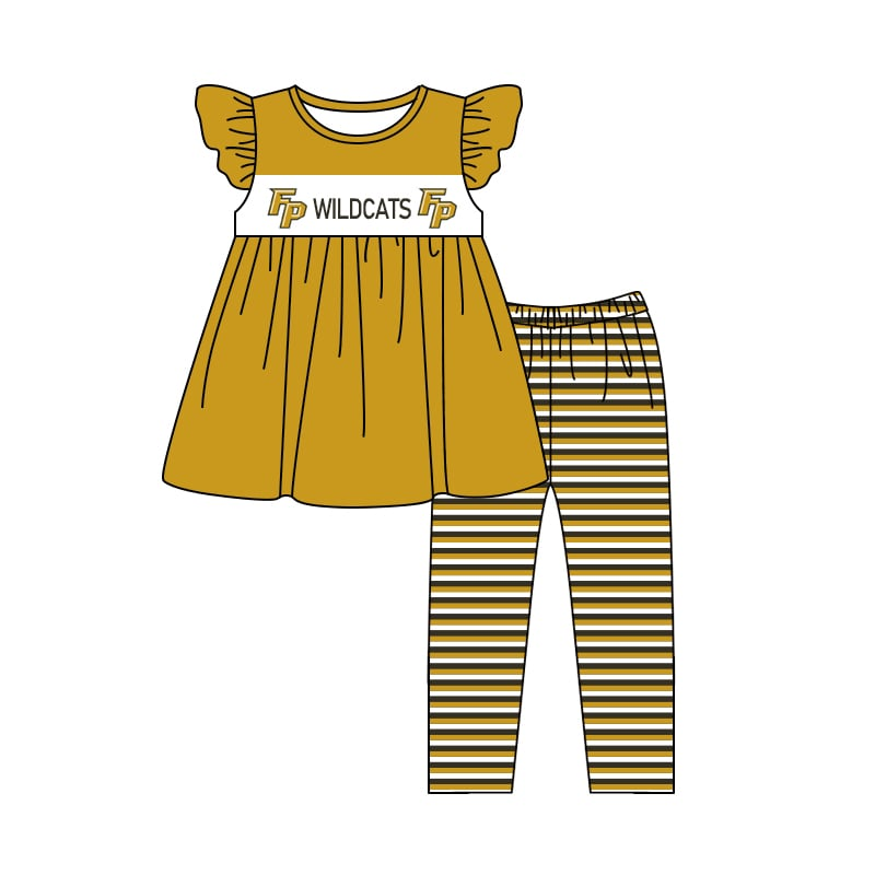 baby girl short sleeve top matching pants custom design team outfit