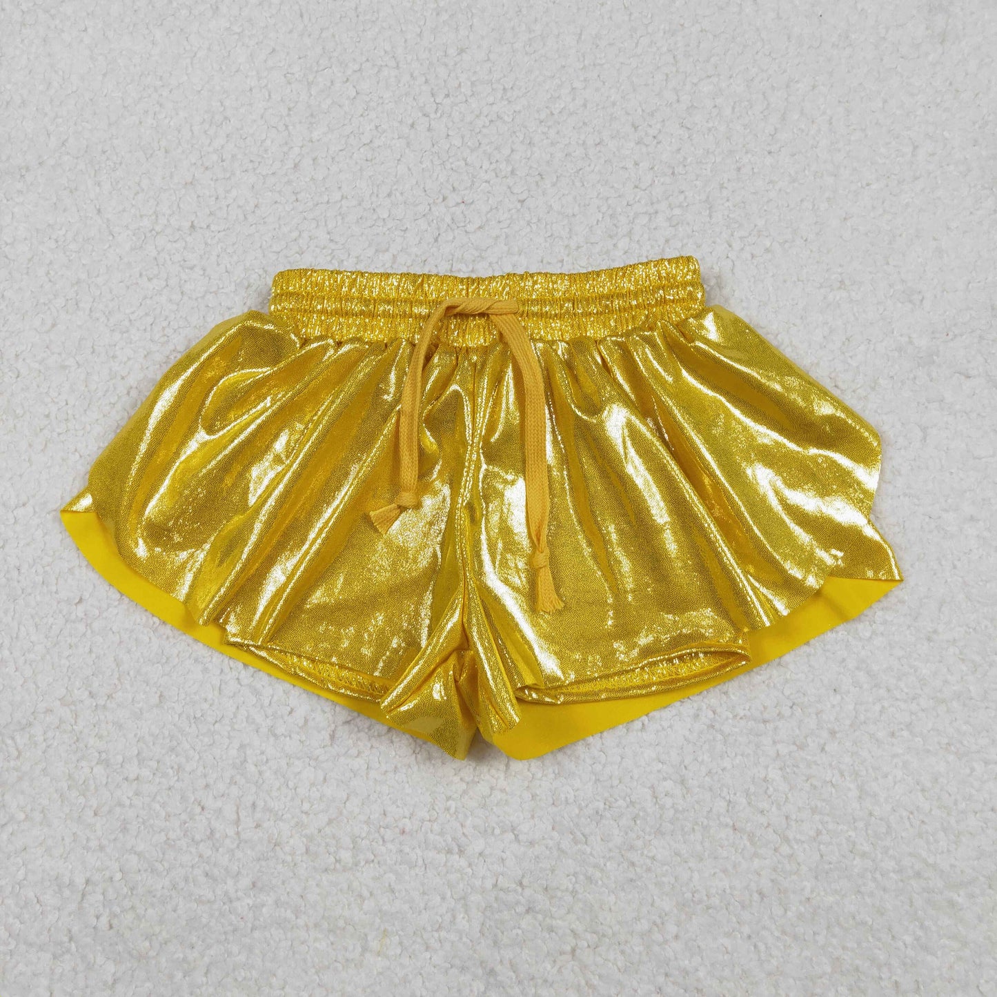 Toddle baby Mardi Gras golden summer leather shorts