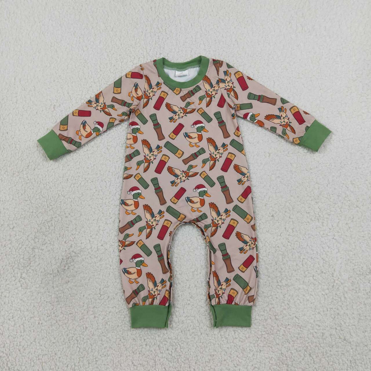 Toddle baby long sleeve Christmas duck call romper