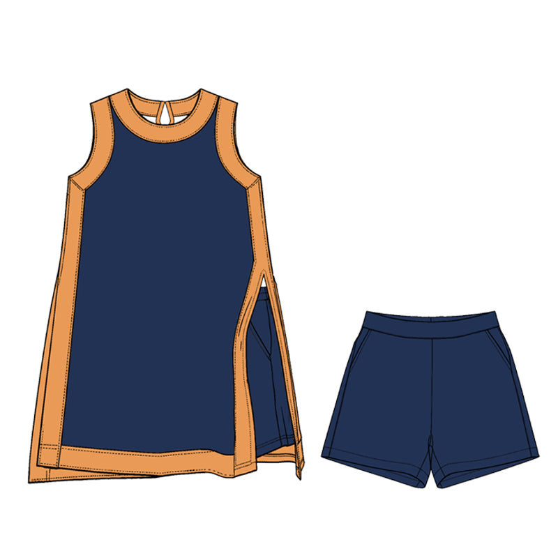 baby girls sleeveless dress matching shorts yoga clothing set