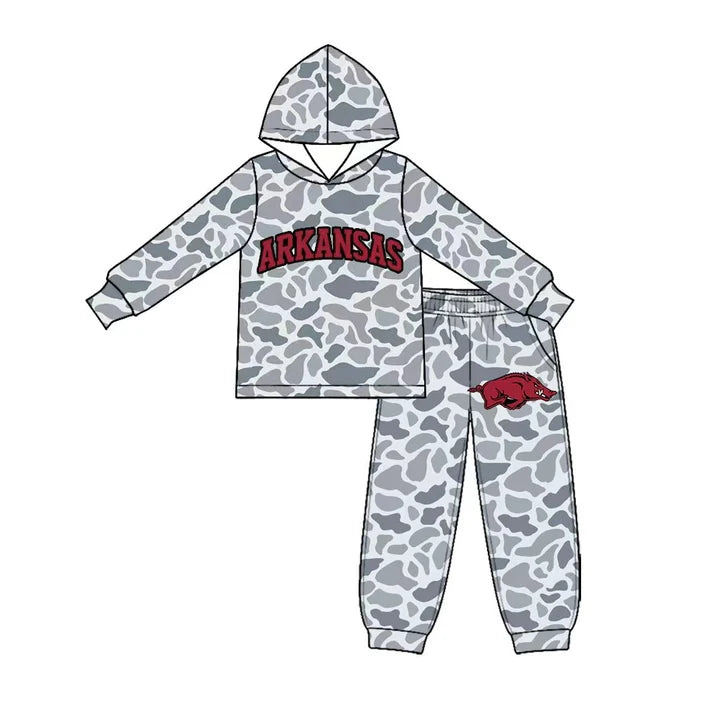 Baby boy custom team cheer design long sleeve hoodie set