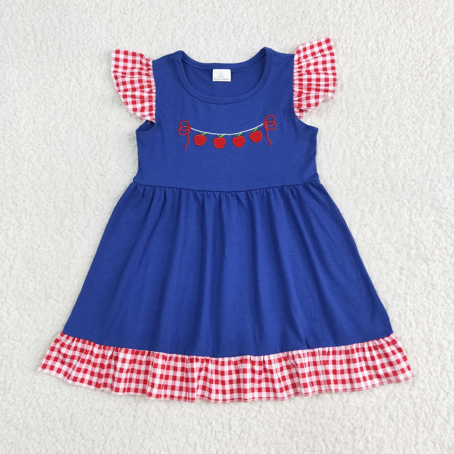 Baby girl apple design back to school outfit