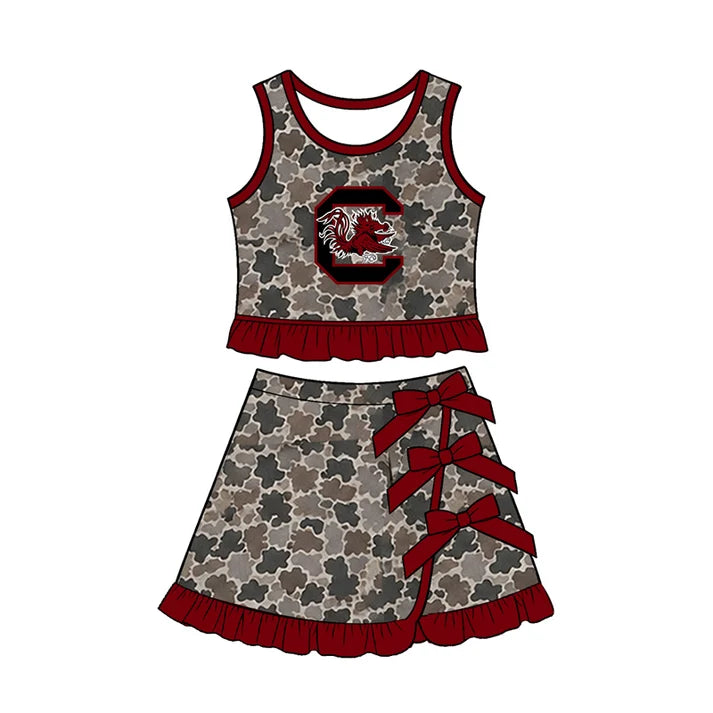 toddle girls custom gamecocks team camo style skirt set