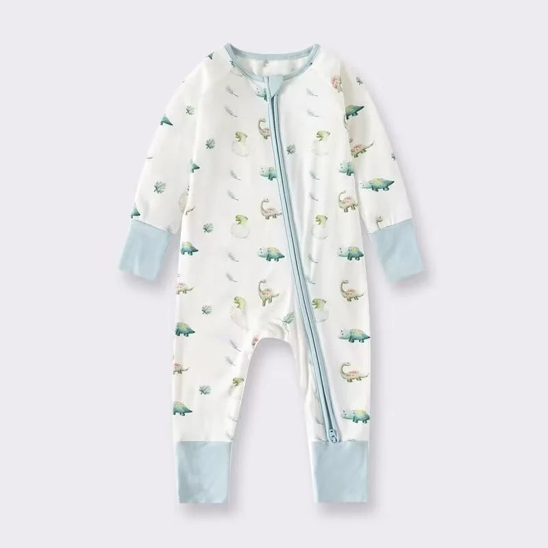 toddle baby dinosaur long sleeve zip romper wholesale factory price