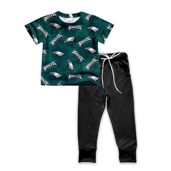 baby boy eagles team design outfit