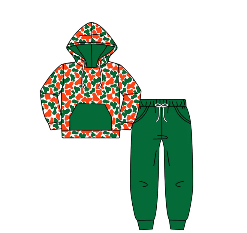 Baby boy custom team cheer design hoodie set