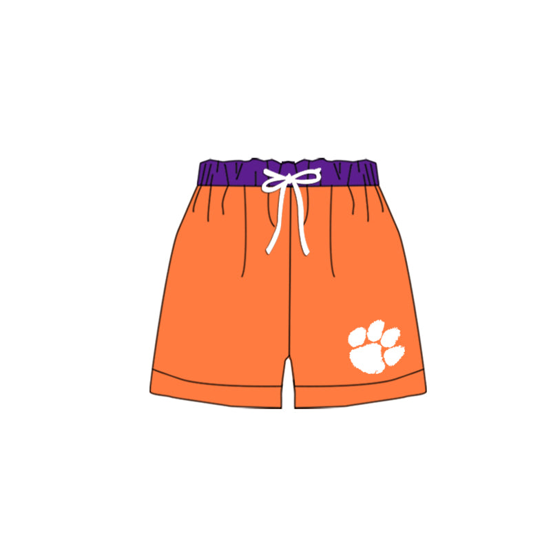 baby boy orange team swim trunks
