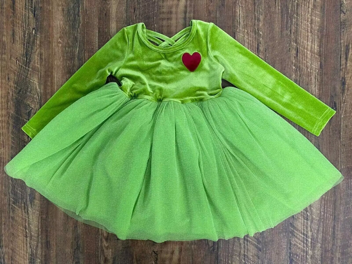 Toddle baby girls green velvet dress dress