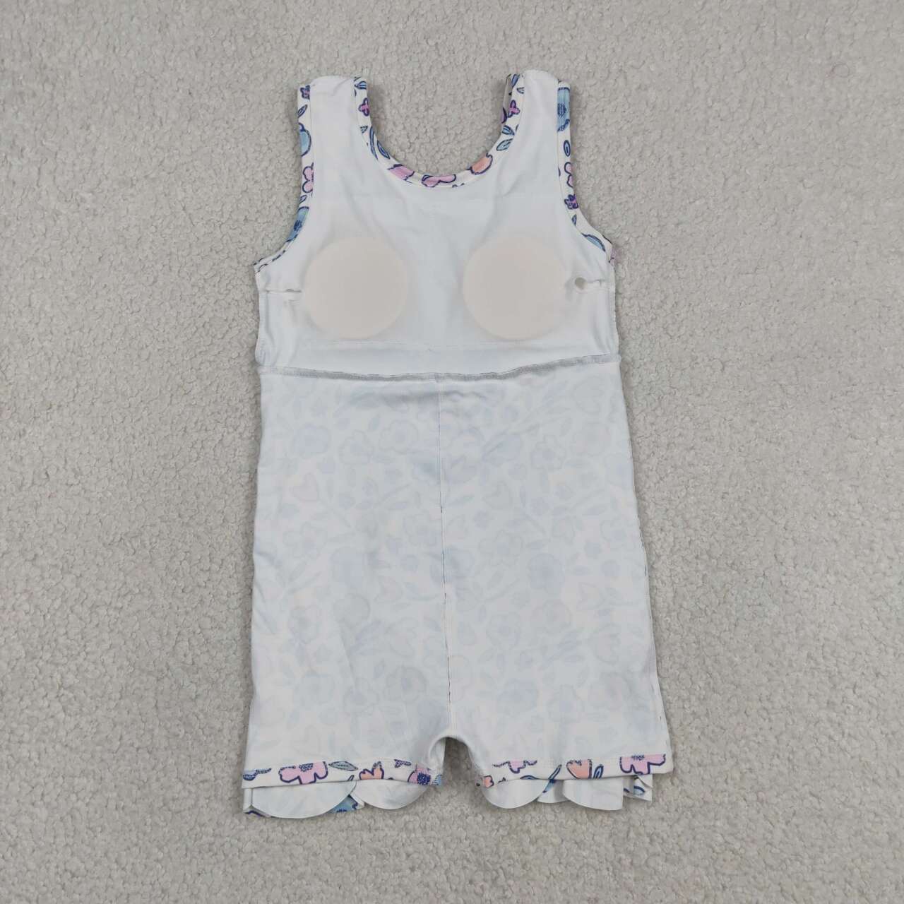 Toddle girls pink blue flowers design yoga dress