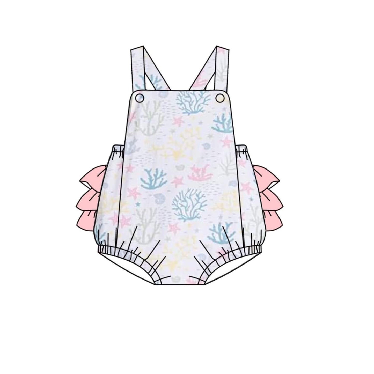 Infant baby girls summer romper