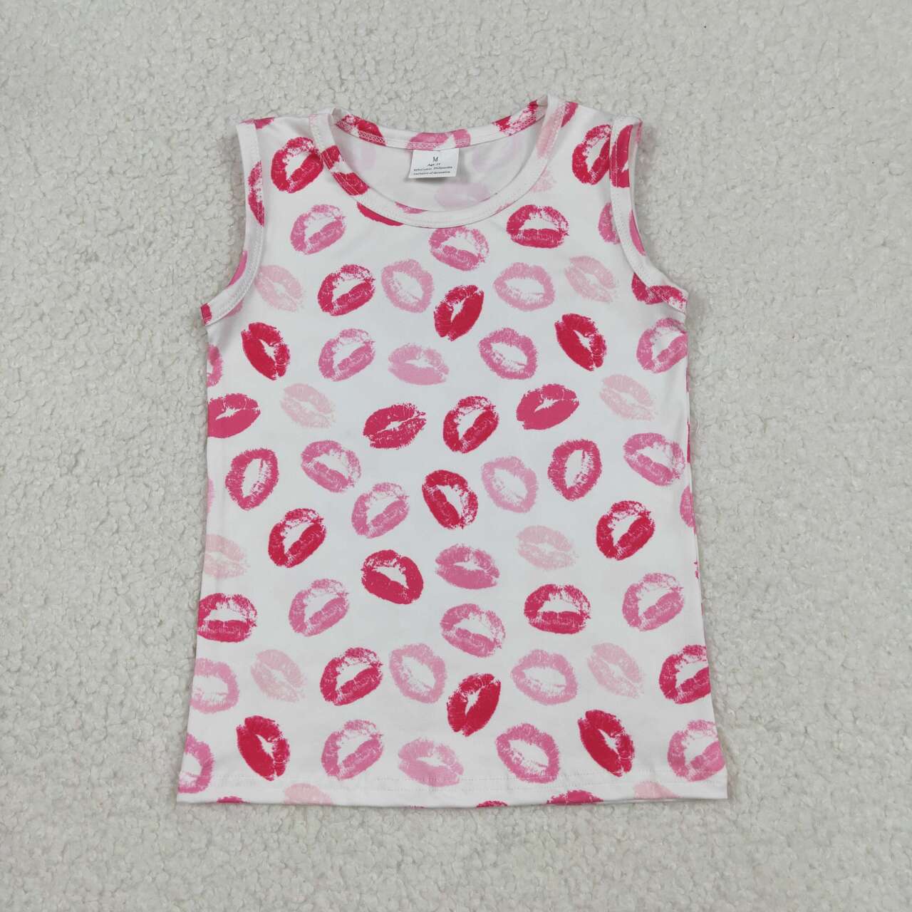 Girls lip design tank top