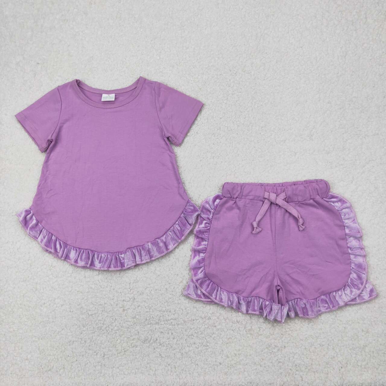 Toddle baby girl lavender cotton summer outfit