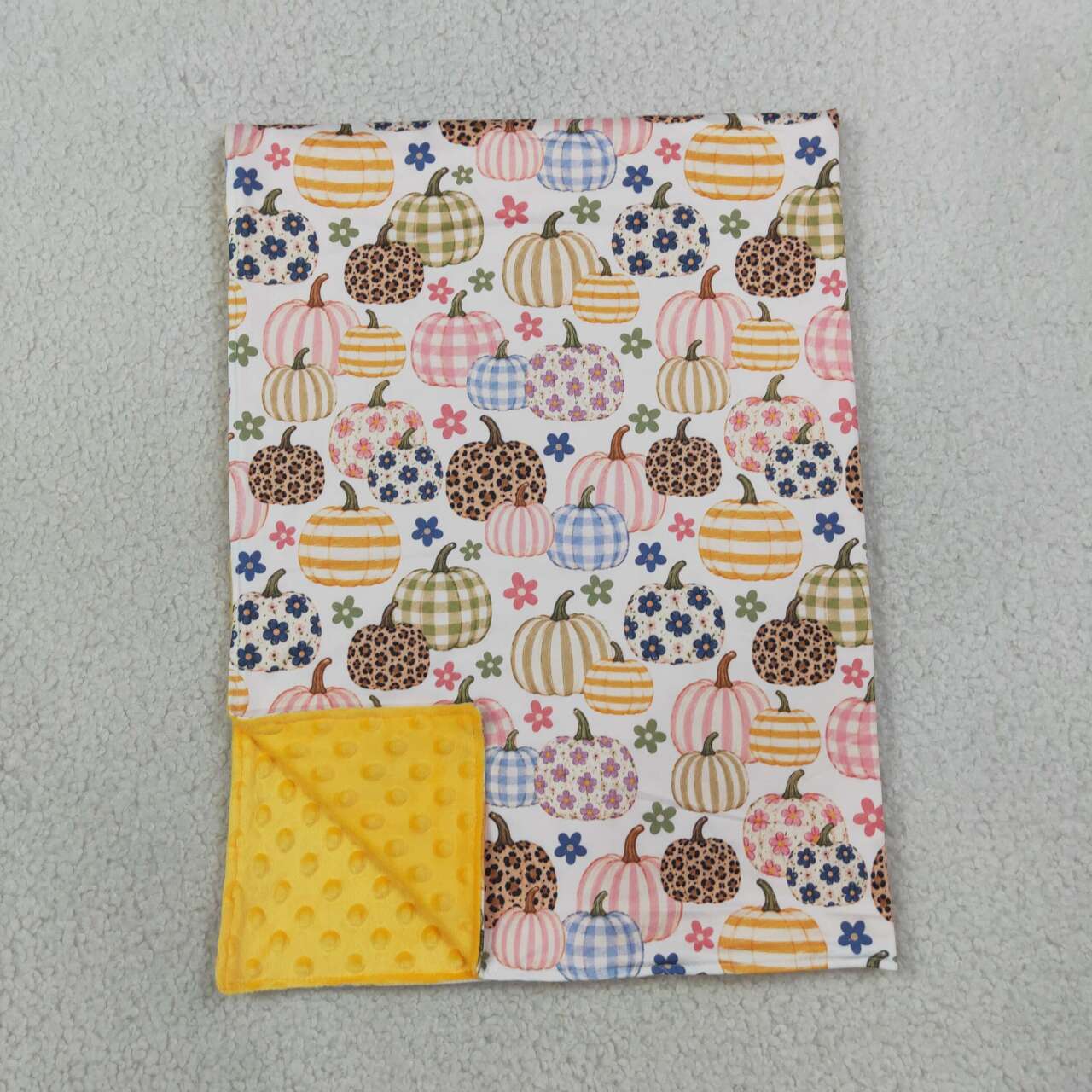 toddle kids colorful pumpkins print soft blanket